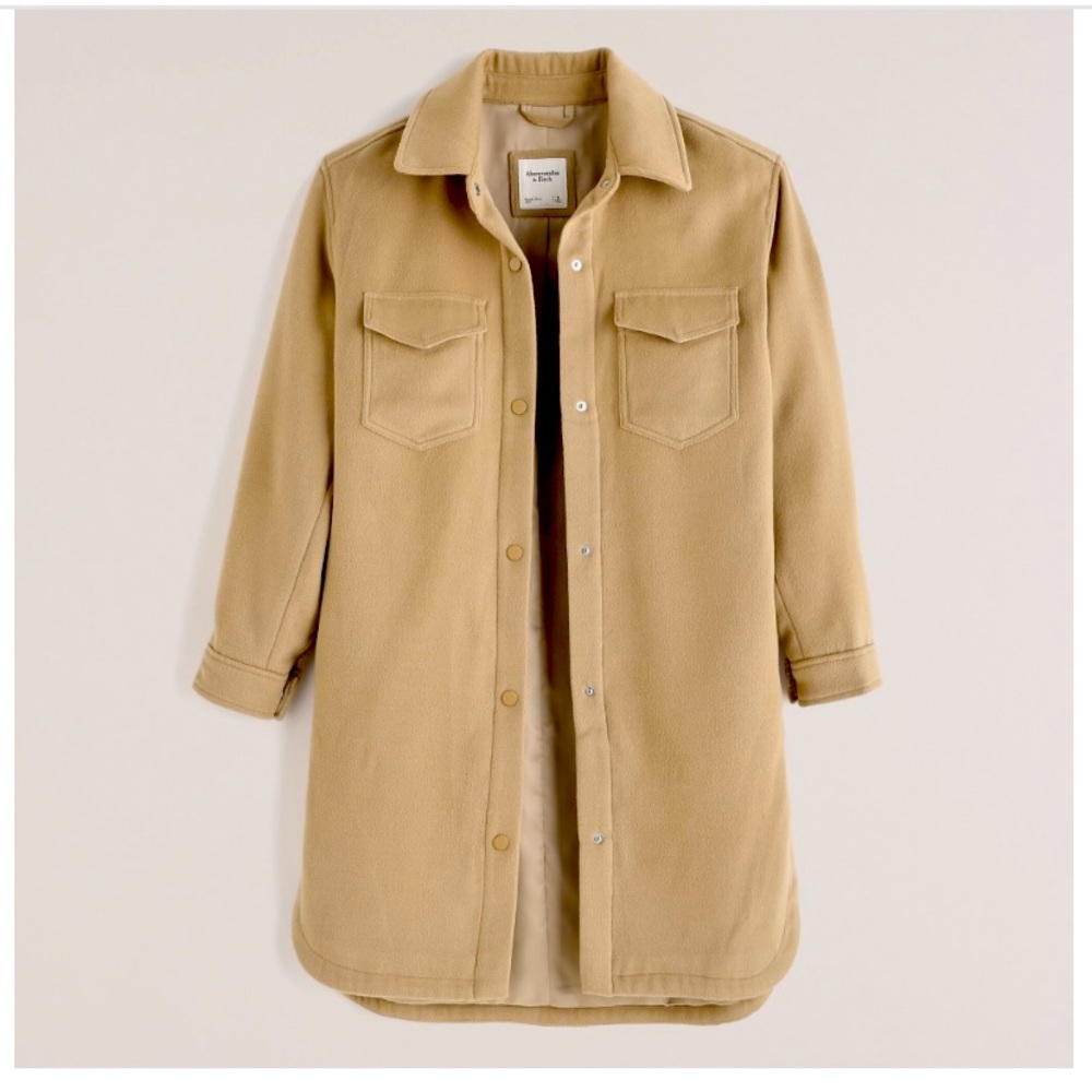 NWOT Abercrombie & Fitch Long Shirt Jacket